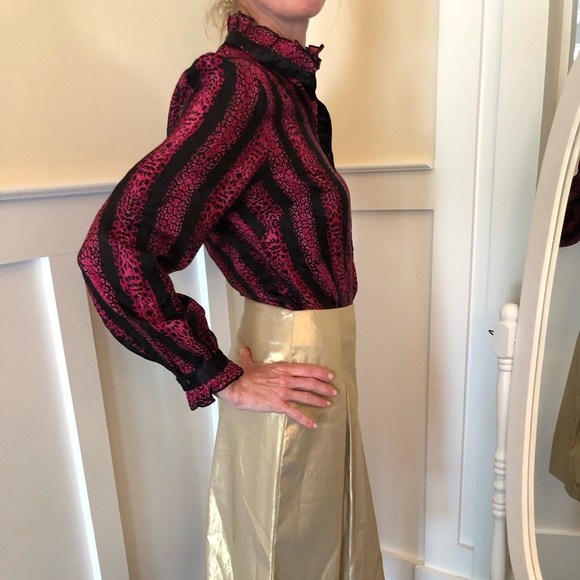 Jean Paul Gaultier Tops - Jean Paul Gaultier blouse black and pink